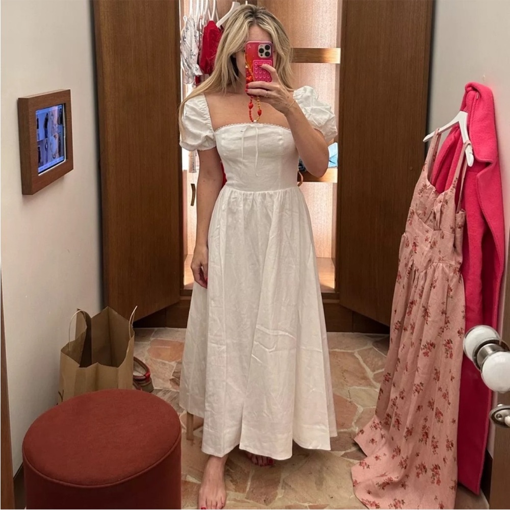 Reformation Marella A-Line Linen Dress